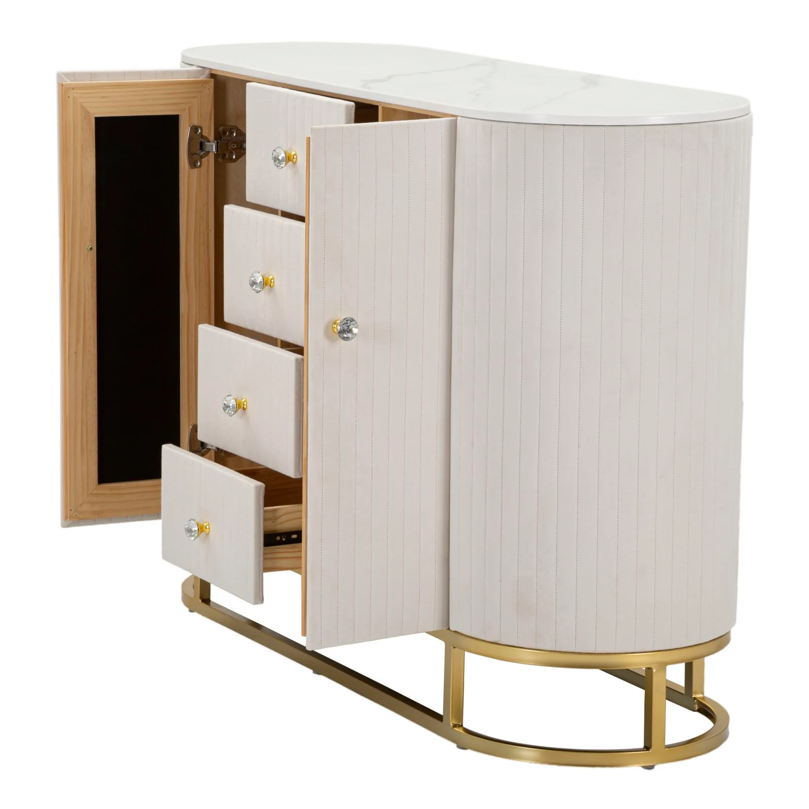 Mobile Crema Montpellier 120x40x85 cm con Design Elegante e Funzionalità Superiore - Image 3