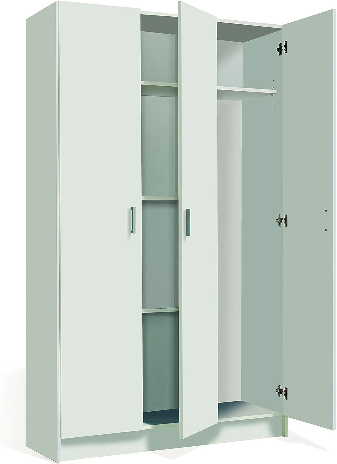 Guardaroba Portascope 3 Ante L109xH180xP37 in Melaminico Bianco