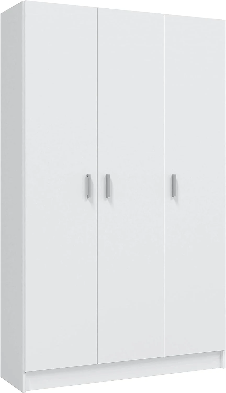 Guardaroba Portascope 3 Ante L109xH180xP37 in Melaminico Bianco - Image 3
