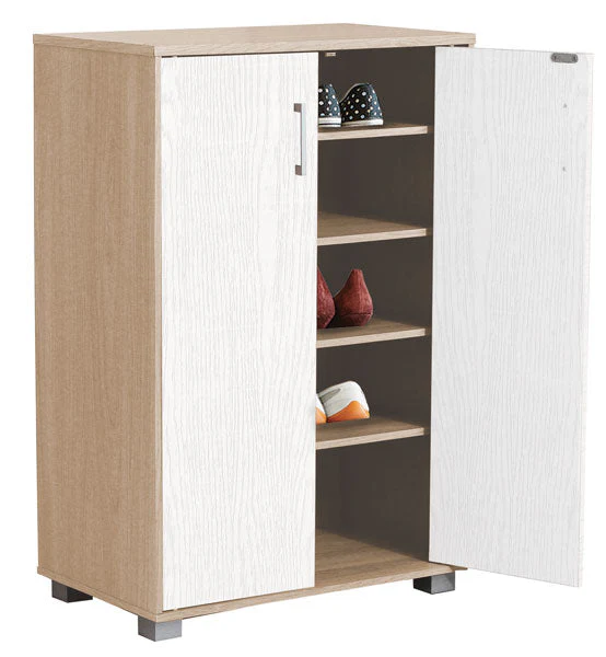 Scarpiera Multiuso Rovere e Bianco Dimensioni 60 x 36 x 90 cm