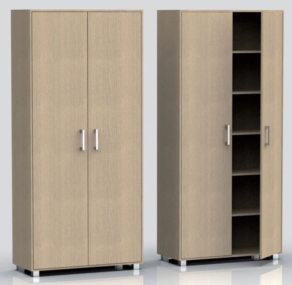 Mobile Scarpiera Alta Mars4 con 6 Piani in Rovere Nordico e Bianco Alpes o Rovere - Image 2