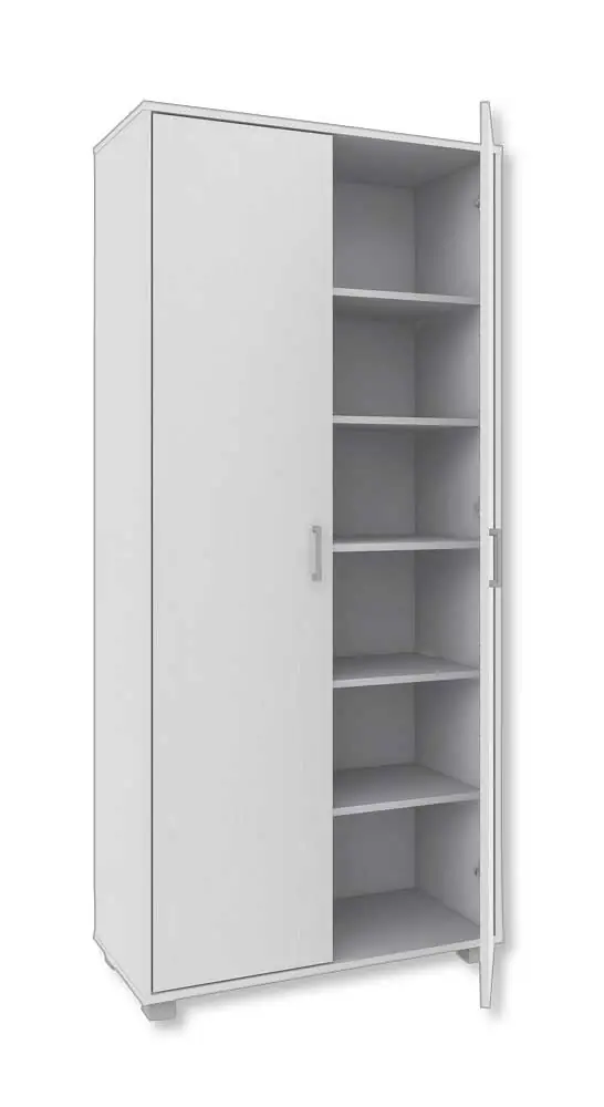 Mobile Scarpiera Alta Mars4 con 6 Piani in Rovere Nordico e Bianco Alpes o Rovere - Image 3