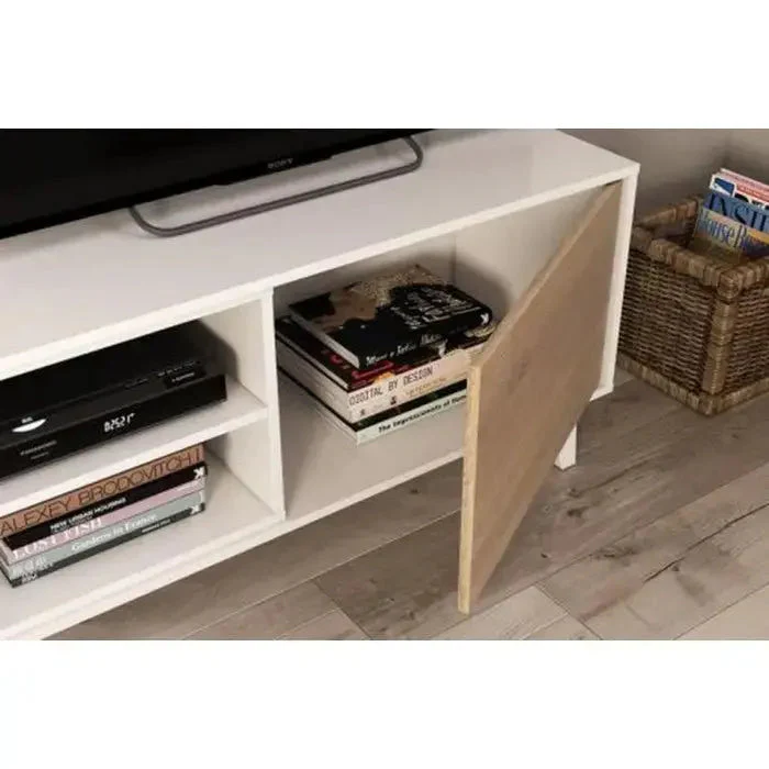 Mobile soggiorno zaiken 180x41x51h composto da base e pensile - Image 3