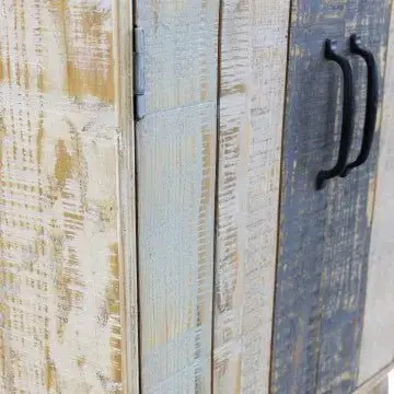 Mobile Terence: Legno Bianco e Naturale, cm 99x39x82 - Image 5