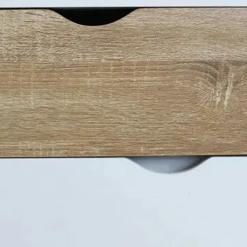 Mobile Terence: Legno Bianco e Naturale, cm 99x39x82 - Image 8