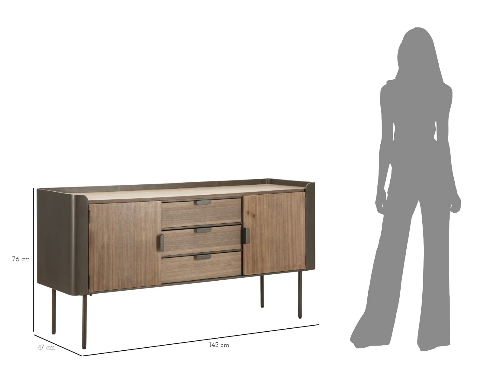 Mobile Toronto Elegante 145x47x76 cm - Image 10