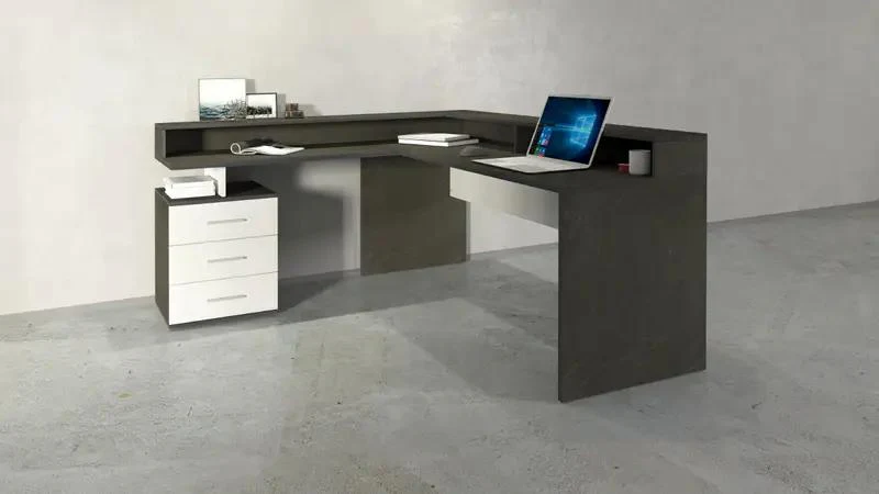 Scrivania New Selina ad angolo con sopralzo moderna e funzionale - Image 11