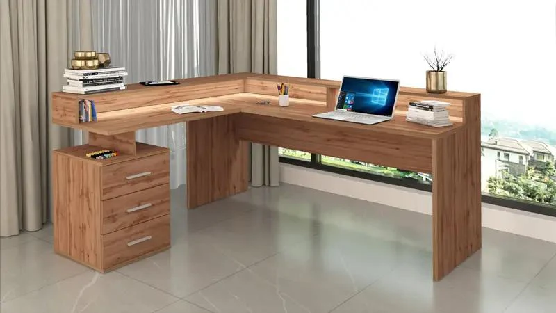 Scrivania New Selina ad angolo con sopralzo moderna e funzionale - Image 16