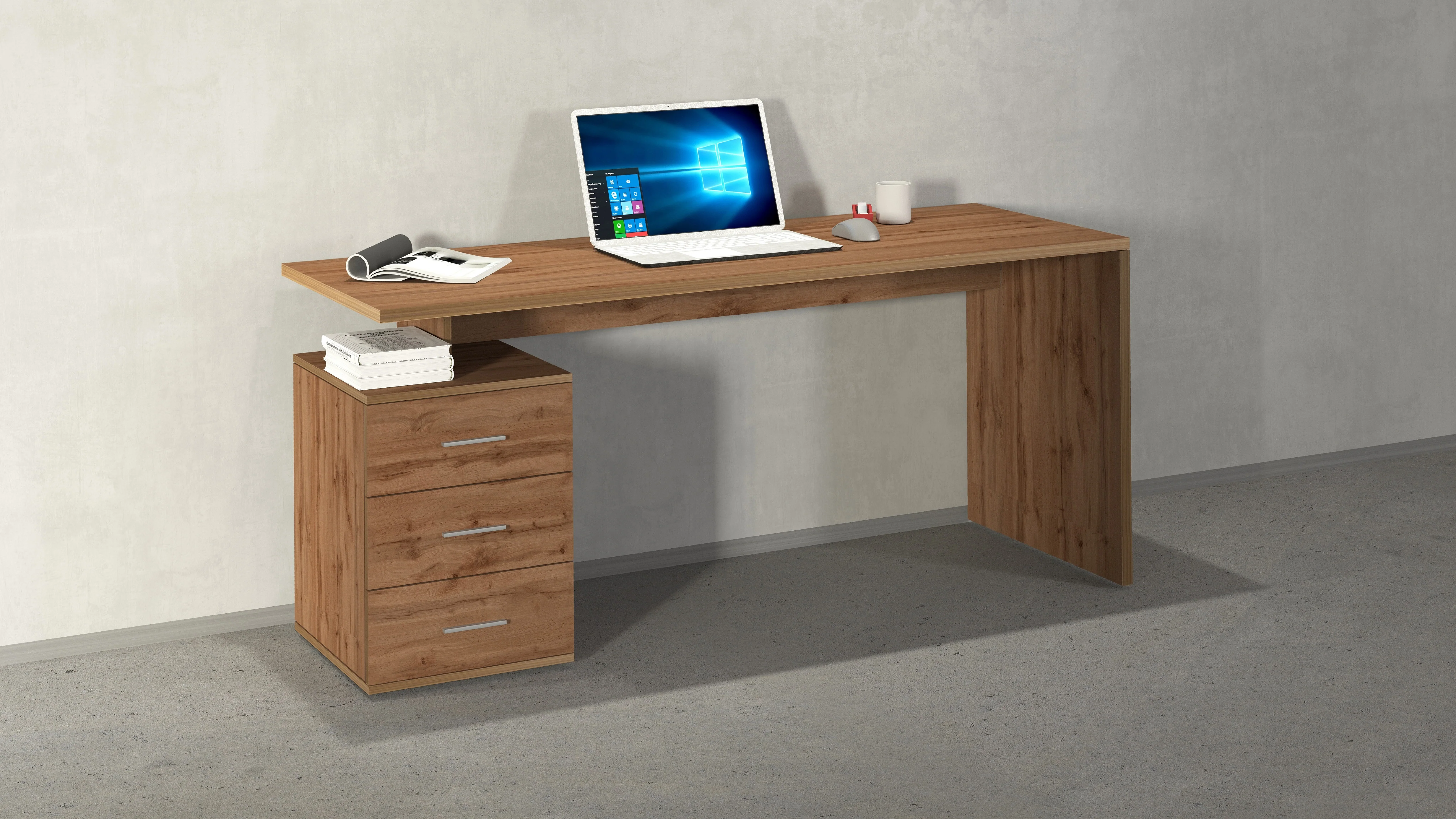 Scrivania New Selina da 160 cm in Legno con 3 cassetti - design moderno - Image 15