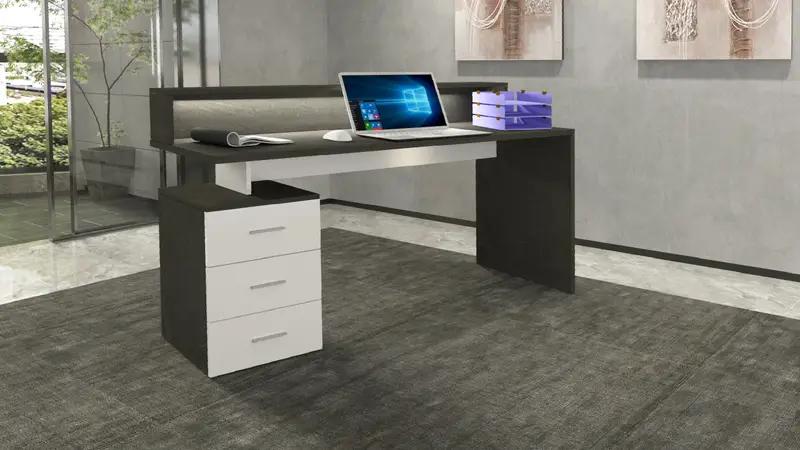 Scrivania Angolare Moderna New Selina con Sopralzo e 3 Cassetti - Image 6