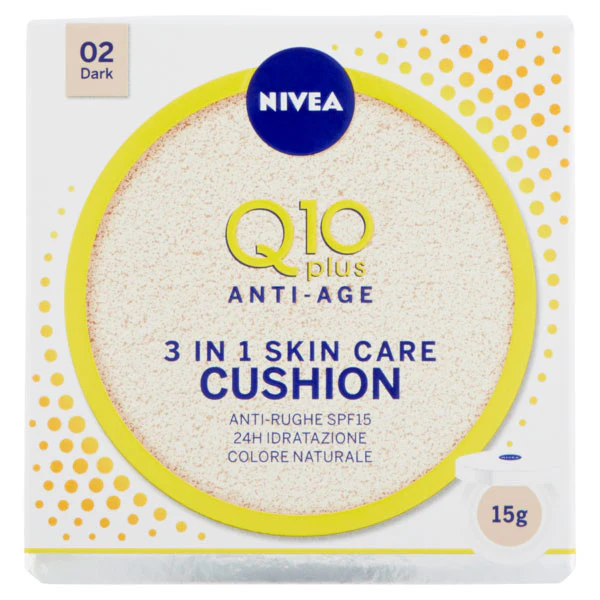 NIVEA Q10 PLUS ANTI AGE3 IN 1 SKIN CARE CUSHION DARK 15G