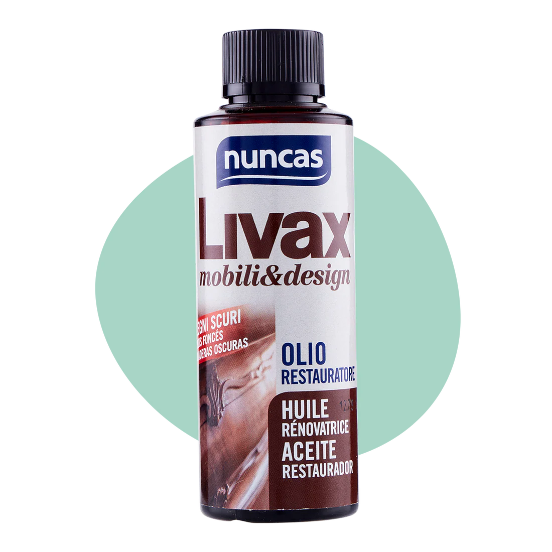 Nuncas livax mobili&design olio restauratore legni scuri - 120ml
