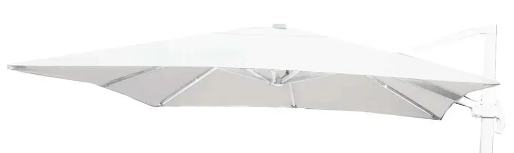 Ombrellone a braccio Deluxe 4x4 mt – Struttura in alluminio, bianco