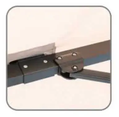 Ombrellone a braccio Deluxe 4x4 mt – Struttura in alluminio, bianco - Image 3