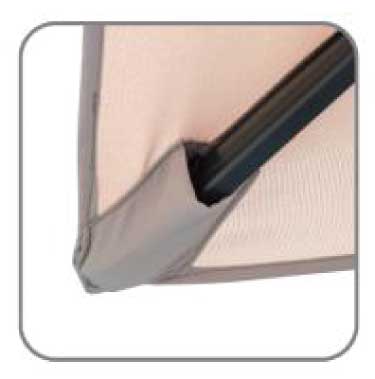 Ombrellone a Braccio Deluxe 4x4 m – Struttura in Alluminio Rotante, Telo 250g Tortora - Image 4