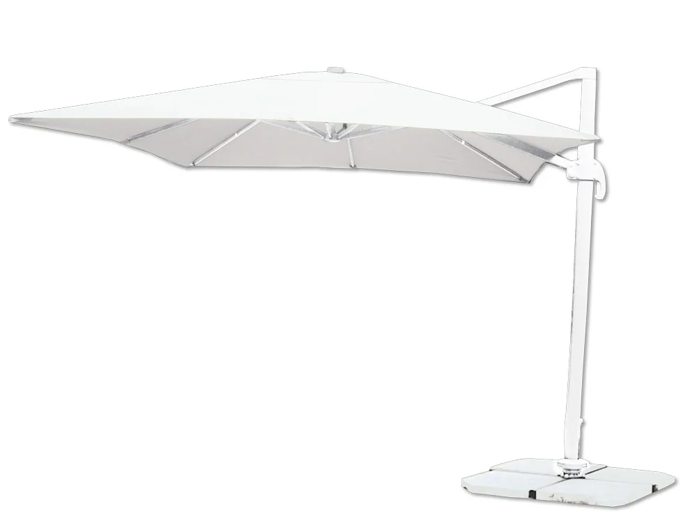 Ombrellone a braccio Deluxe 3x4 mt – Struttura e telo bianco
