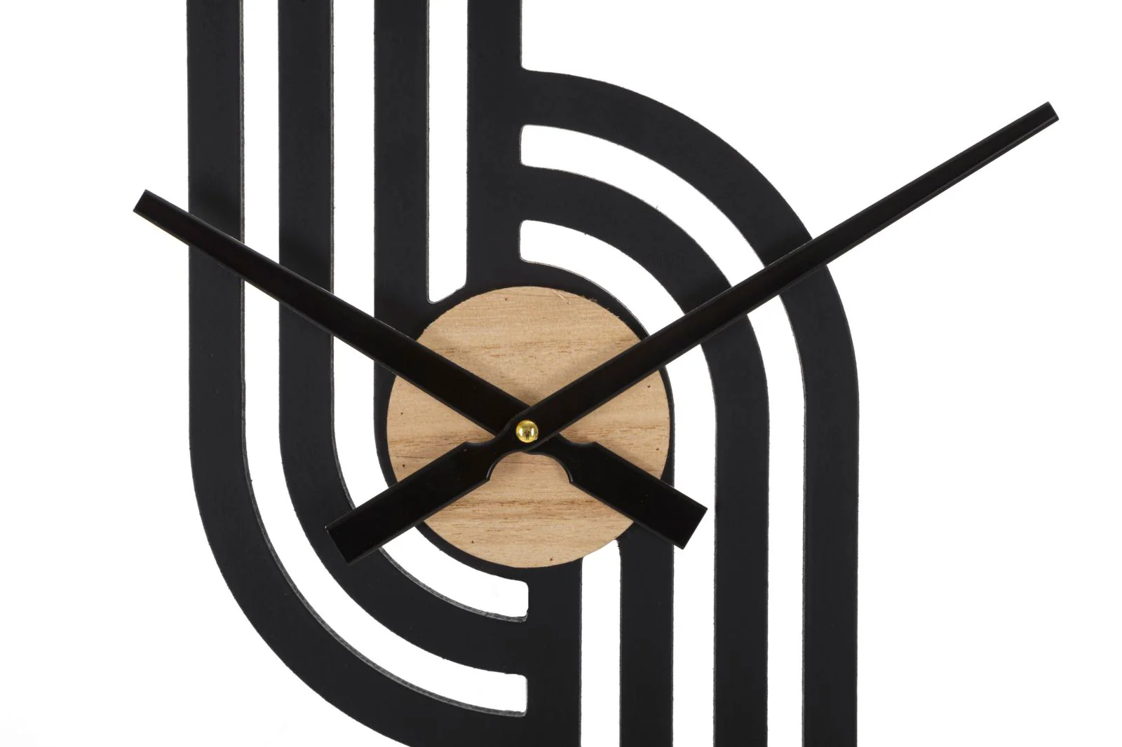 Orologio da muro elegante in metallo e legno cm ø 60x2,5 - Image 2