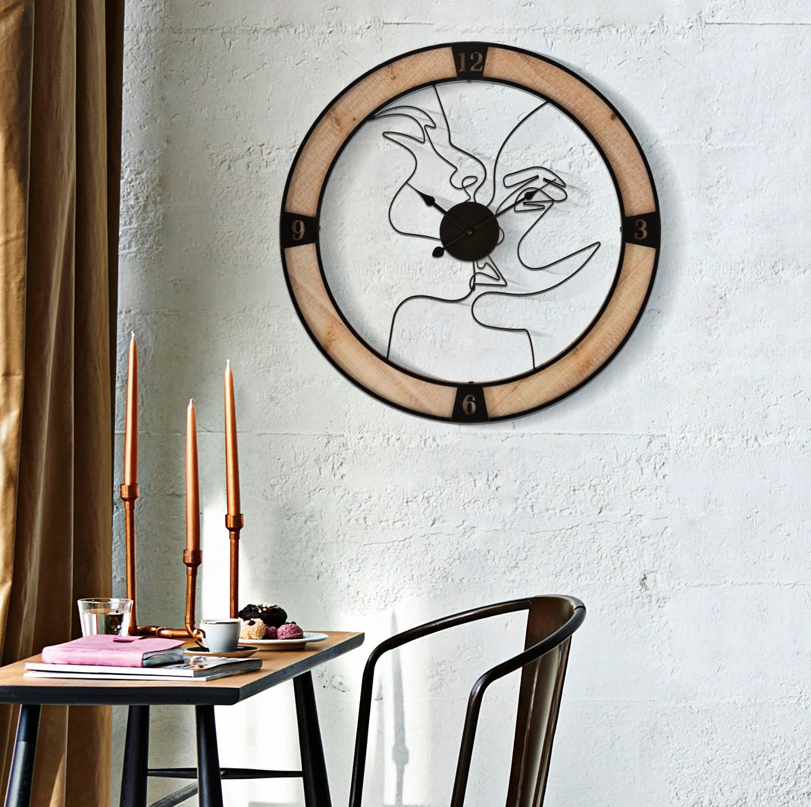 Orologio da muro Eleganza Couple cm ø 60x3 - Image 2