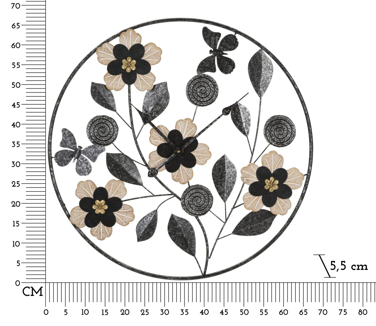 Orologio da muro Divaker - Eleganza Rotonda Ø 67 cm - Image 4