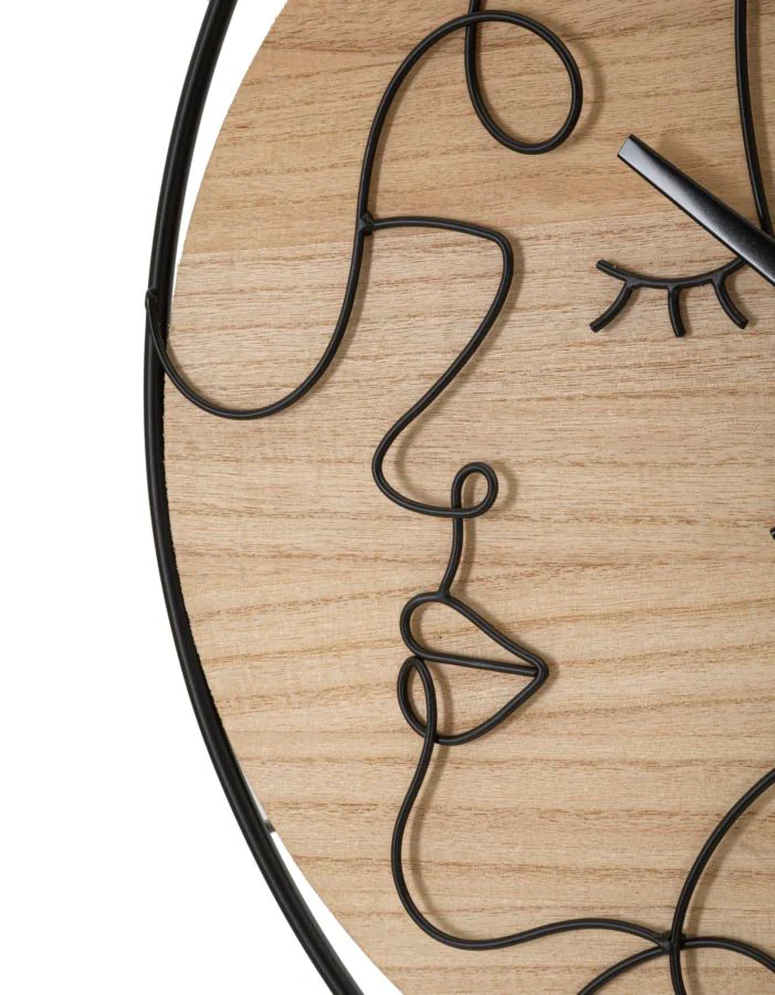 Orologio da muro elegante in metallo e legno - ø 60 cm - Image 3