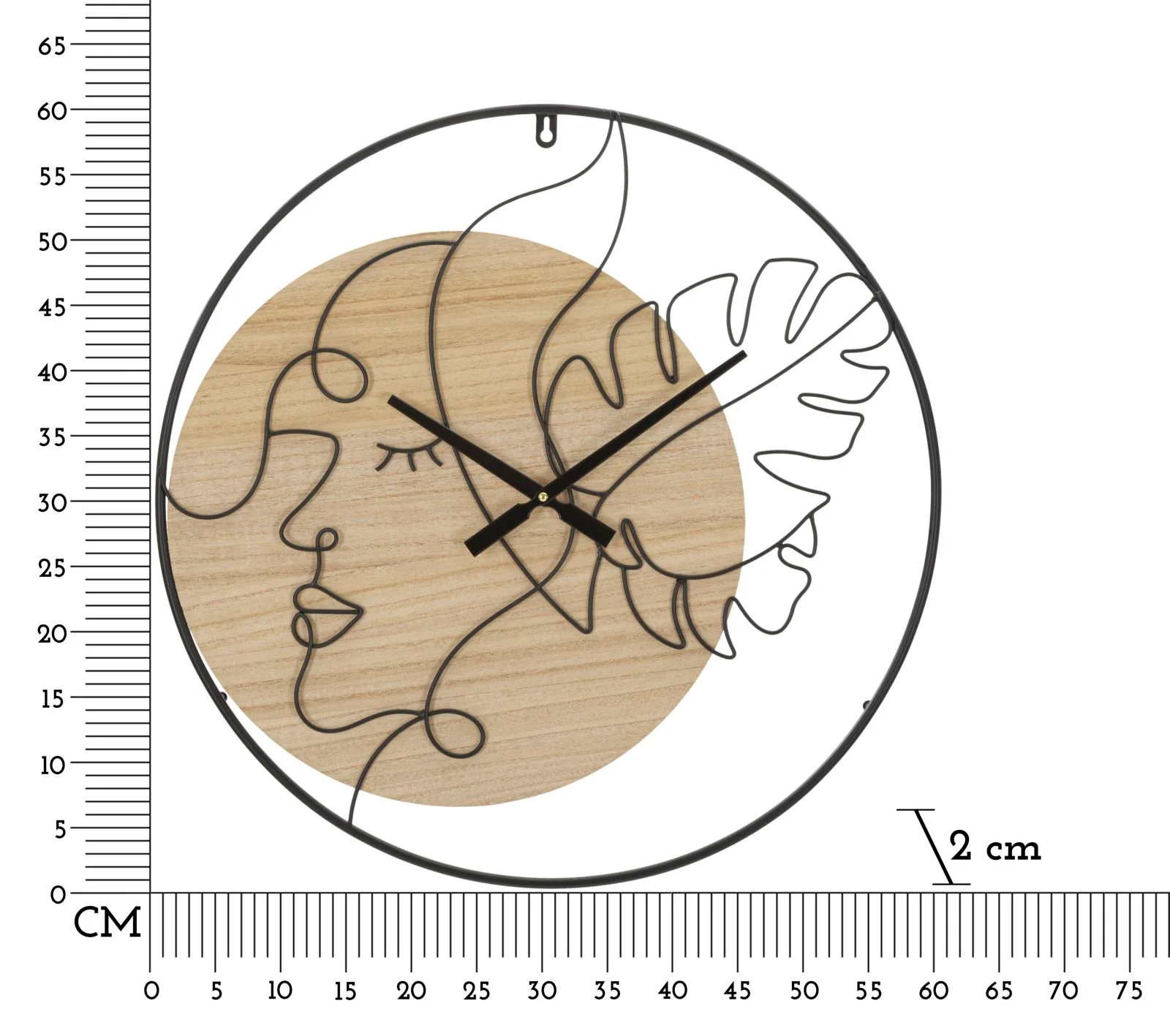 Orologio da muro elegante in metallo e legno - ø 60 cm - Image 6