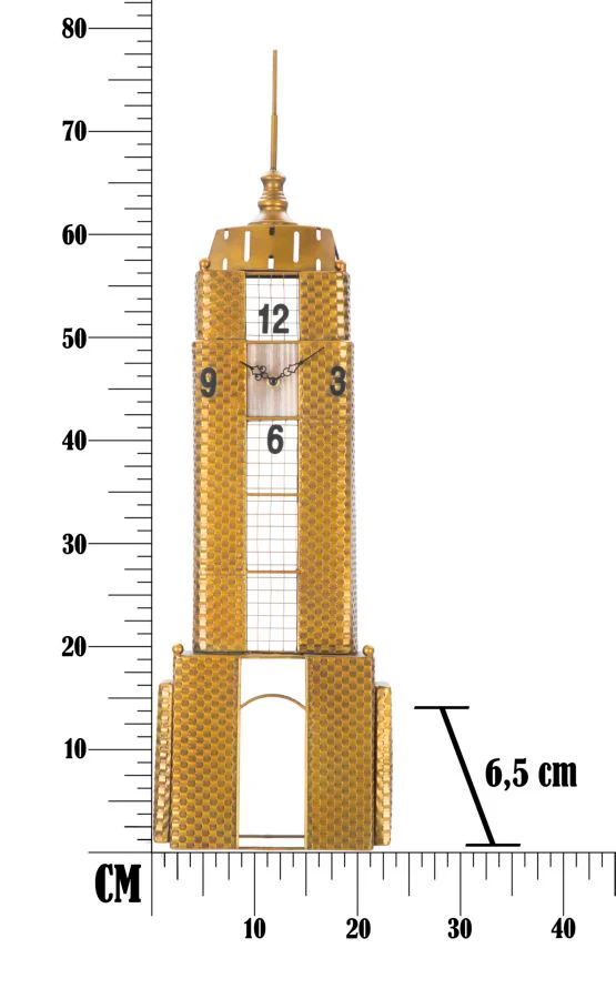 Orologio da muro moderno Empire Building cm 23,5x6,5x78 - Image 5