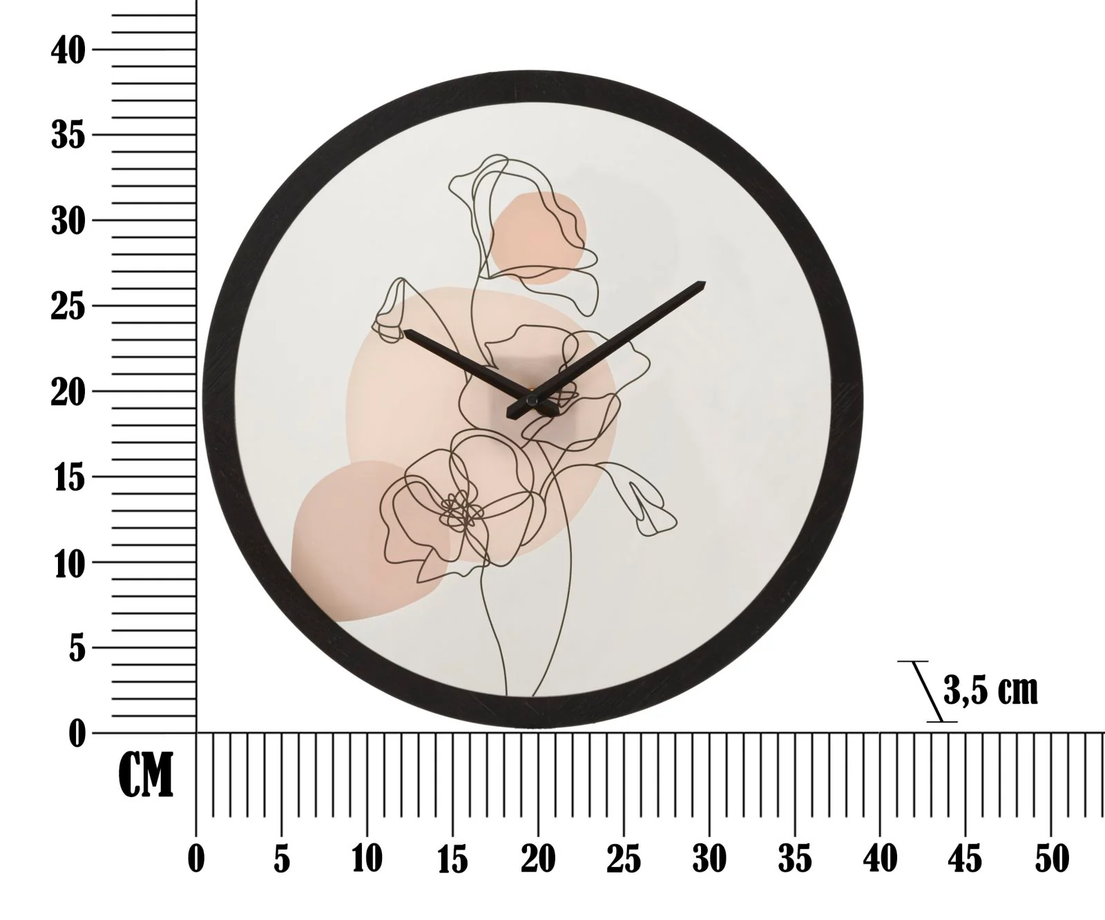 Orologio da muro floreale - Ø 40x3,5 cm - Image 2