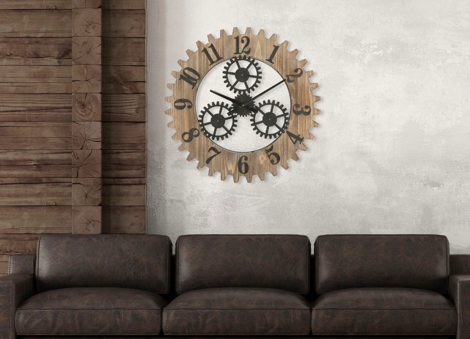 Orologio da parete con ingranaggi design moderno ø 60x4 cm - Image 2