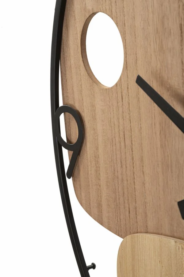 Orologio da Muro Elegante in Metallo e Legno Ø 60 cm - Image 2