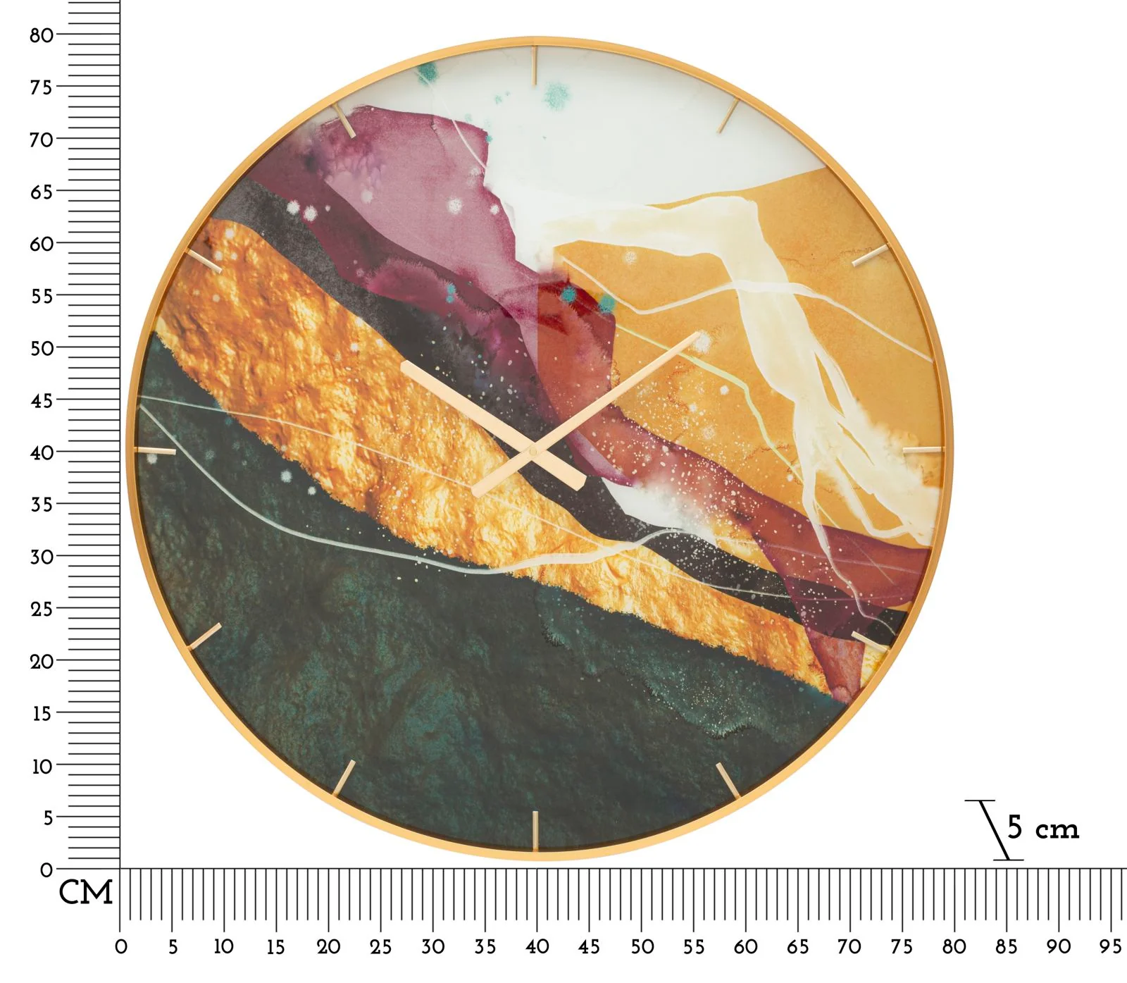 Orologio da Parete Elegante Glass Mity Ø 80 cm - Image 5