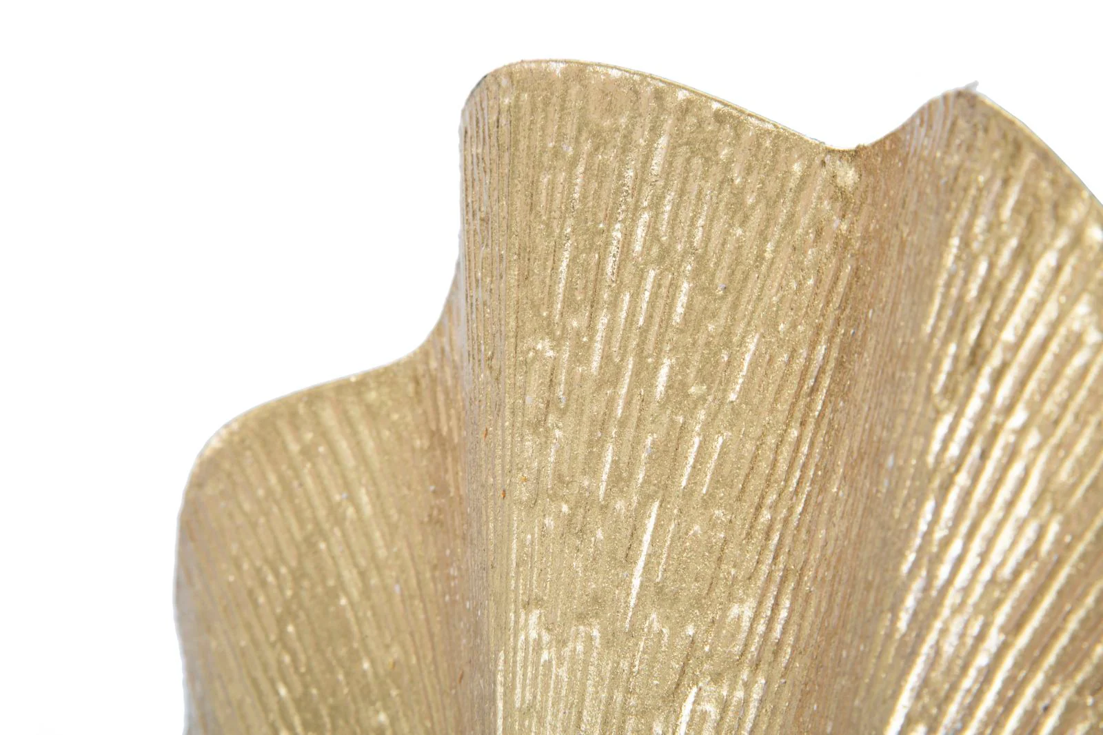 Portacandele da Muro Glam Leaf in Metallo Dorato 41x11,5x40 cm - Image 4