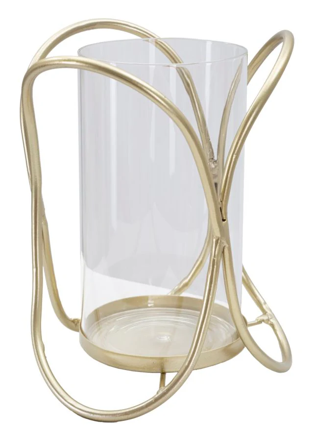 Portacandele Glox Oro Ø 16x21,5 cm - Image 2