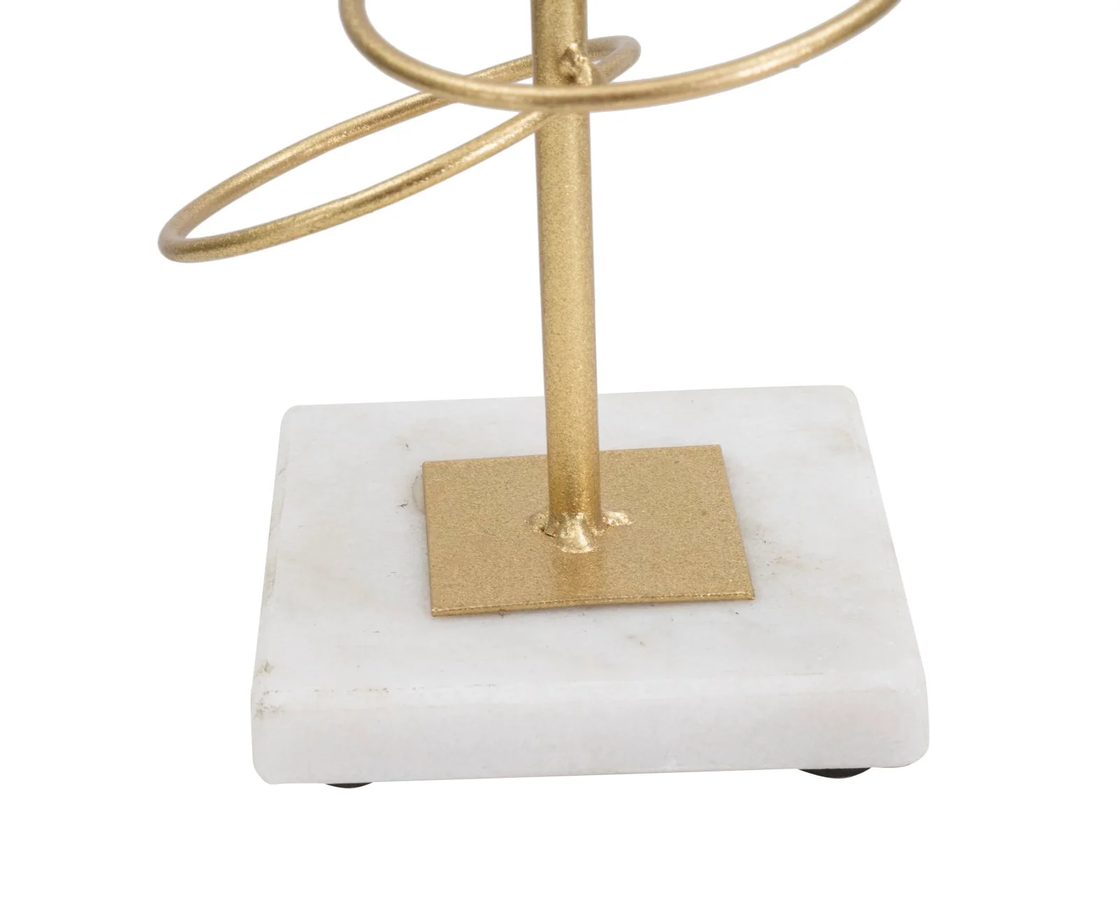 Portacandele in Metallo e Marmo Elegante 14x13x50,5 cm - Image 3
