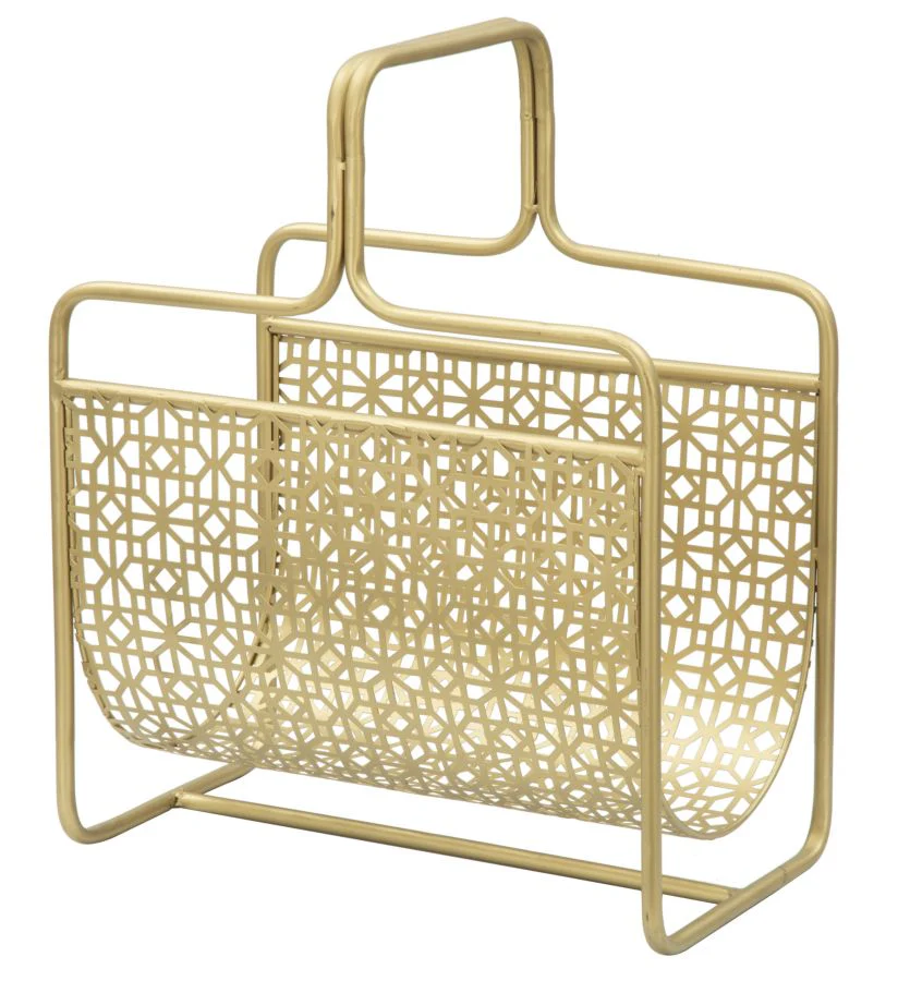 Portariviste Elegante in Metallo Dorato cm 37x22x44,5 - Image 3