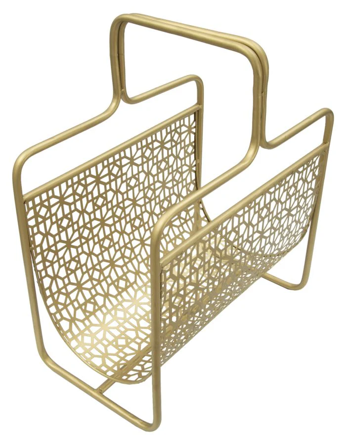 Portariviste Elegante in Metallo Dorato cm 37x22x44,5 - Image 7