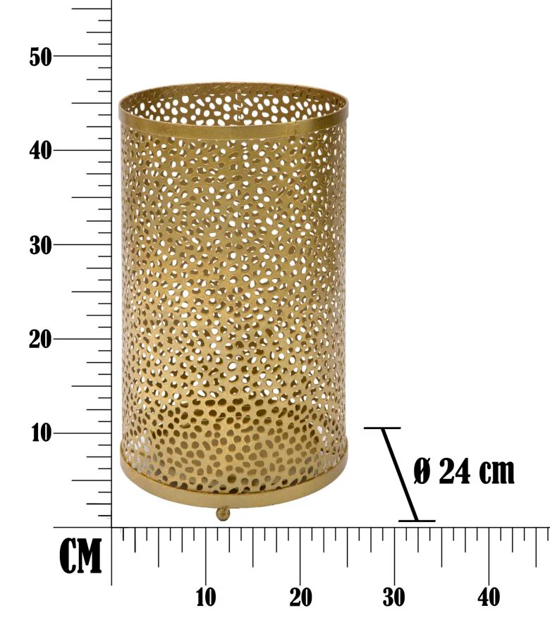 Portaombrelli Glamoro in Metallo Dorato Ø 24x43 cm - Image 7