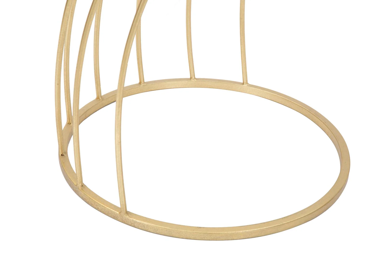 Tavolinetto Portatelefono Elegante in Metallo e Vetro Ø 43x73 cm - Image 6