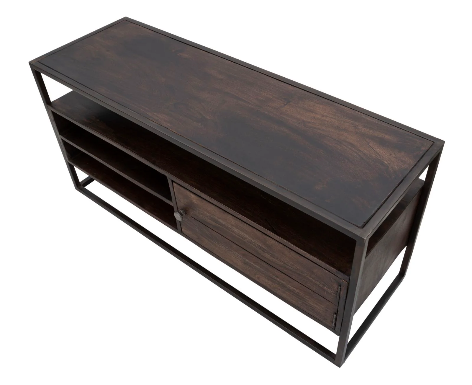 Mobile Porta TV in Legno Massello di Acacia Nilotica - Design Moderno e Spazio di Archiviazione Elegante 120x40x55 cm - Image 4