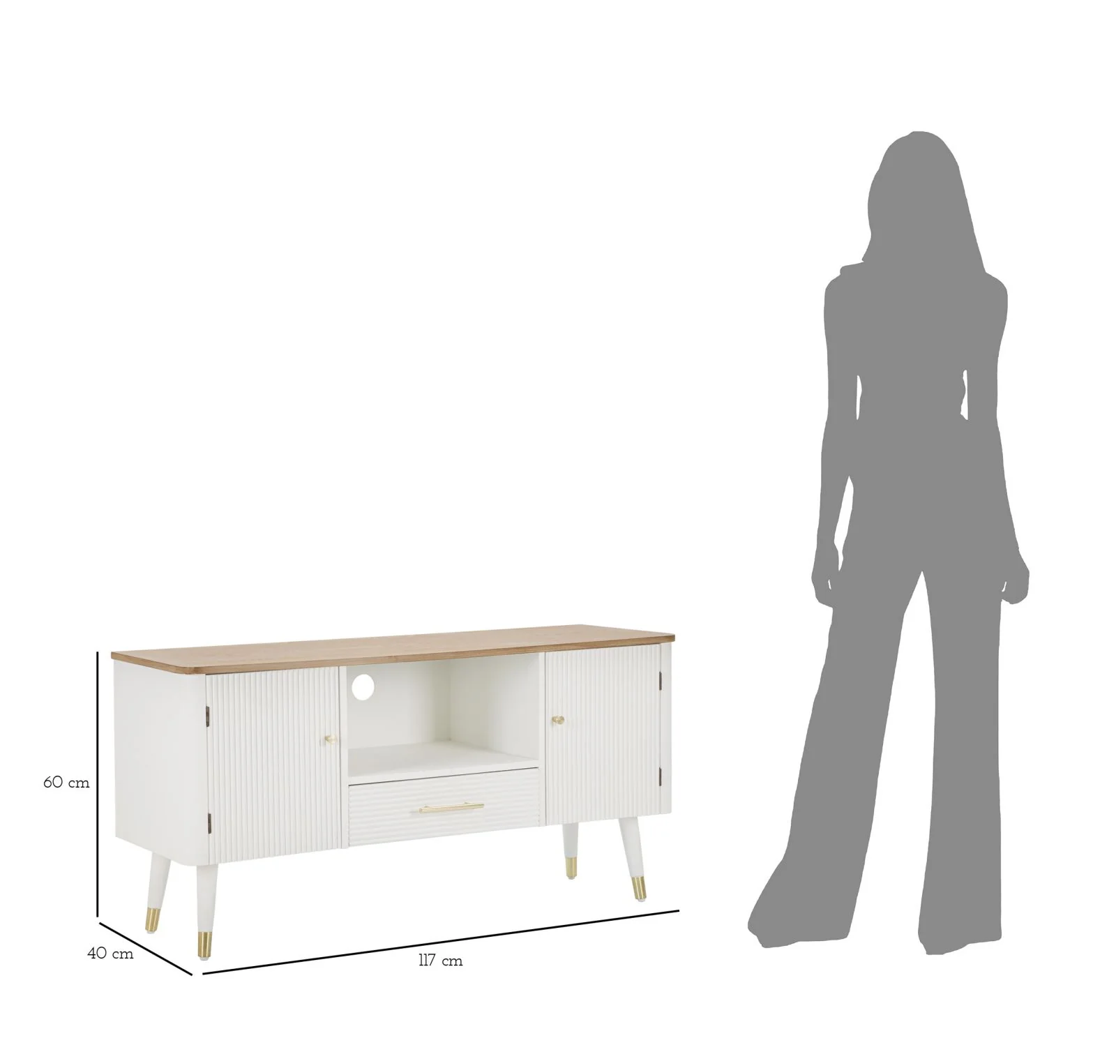 Mobile Porta TV Matera 117x40x60 cm con Design Elegante e Funzionale - Image 9