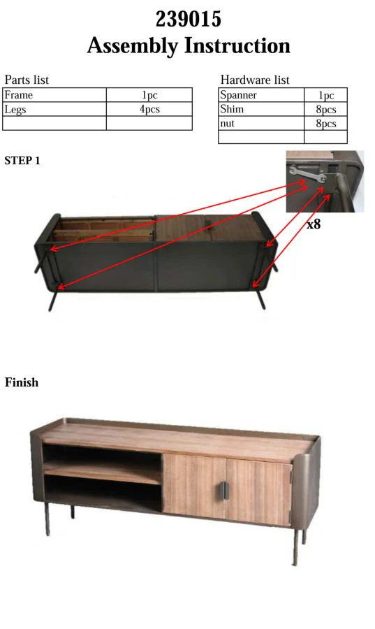 Mobile Porta TV Toronto 150x42x58 cm Elegante e Funzionale - Image 10
