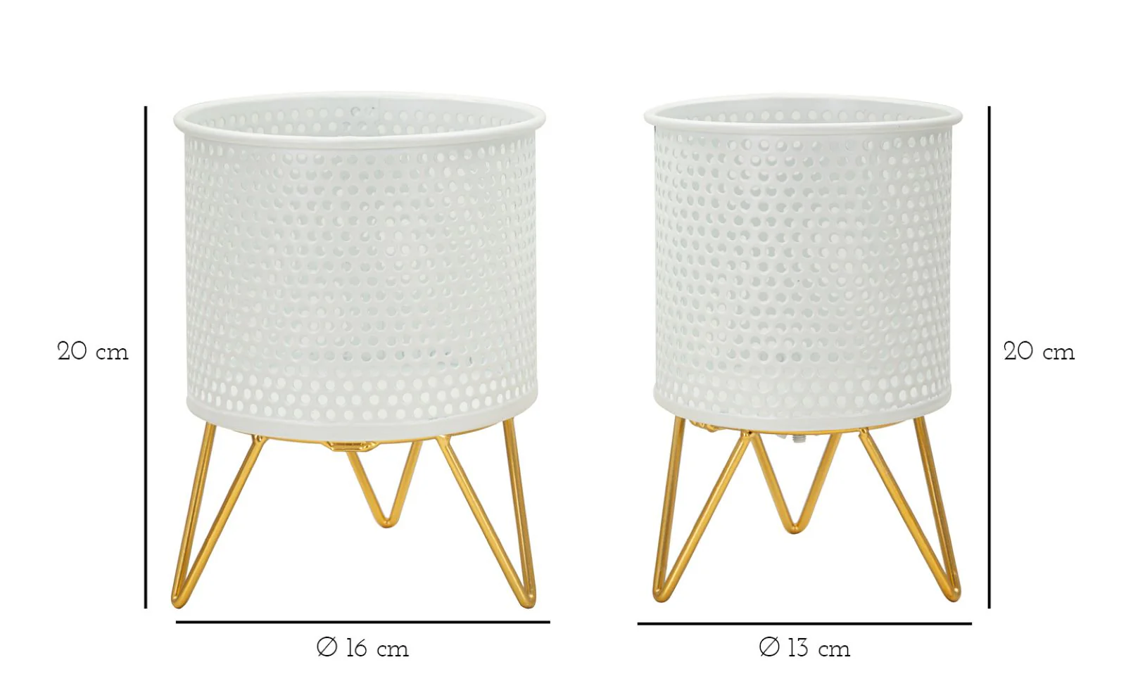Coppia di Portavasi Gaspy Eleganti cm ø 16x20-13x20 - Image 6