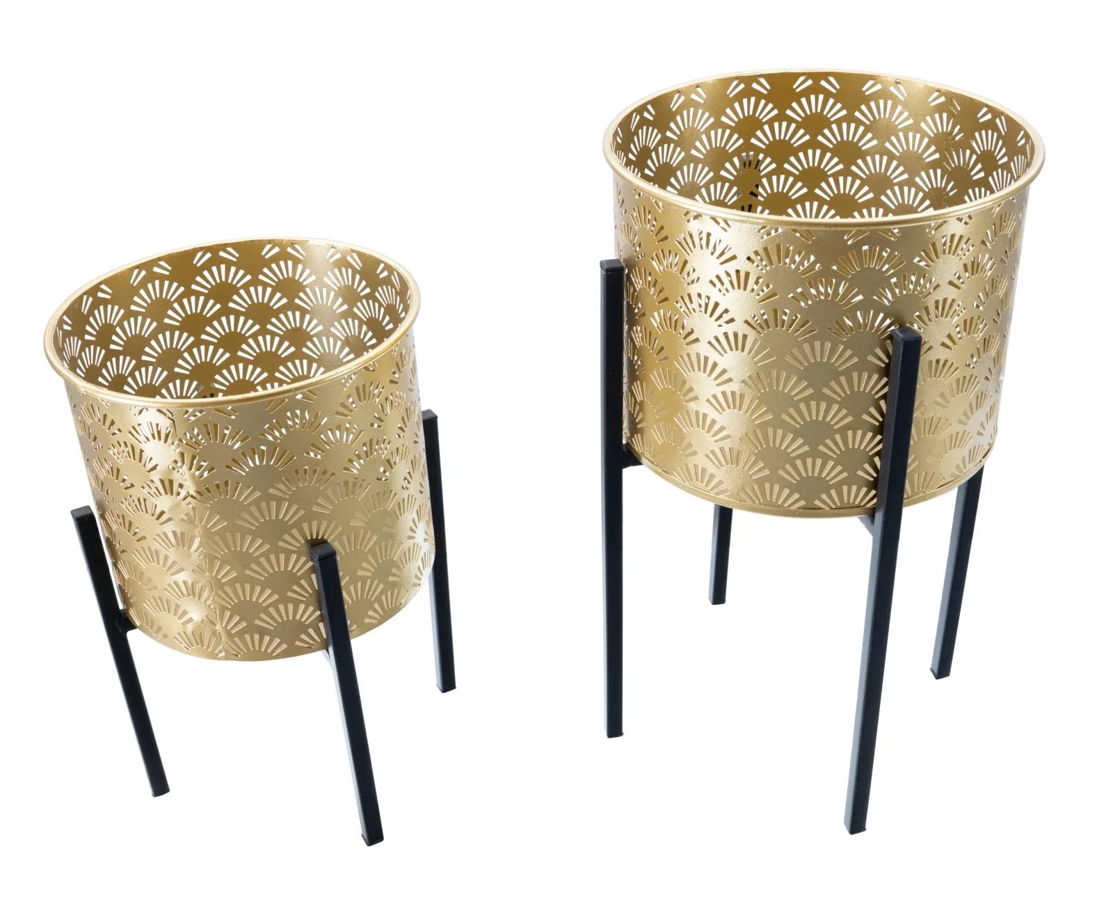 Coppia di Portavasi Eleganti Glissy Stand - Ø 21x38 e 19x28 cm - Image 2