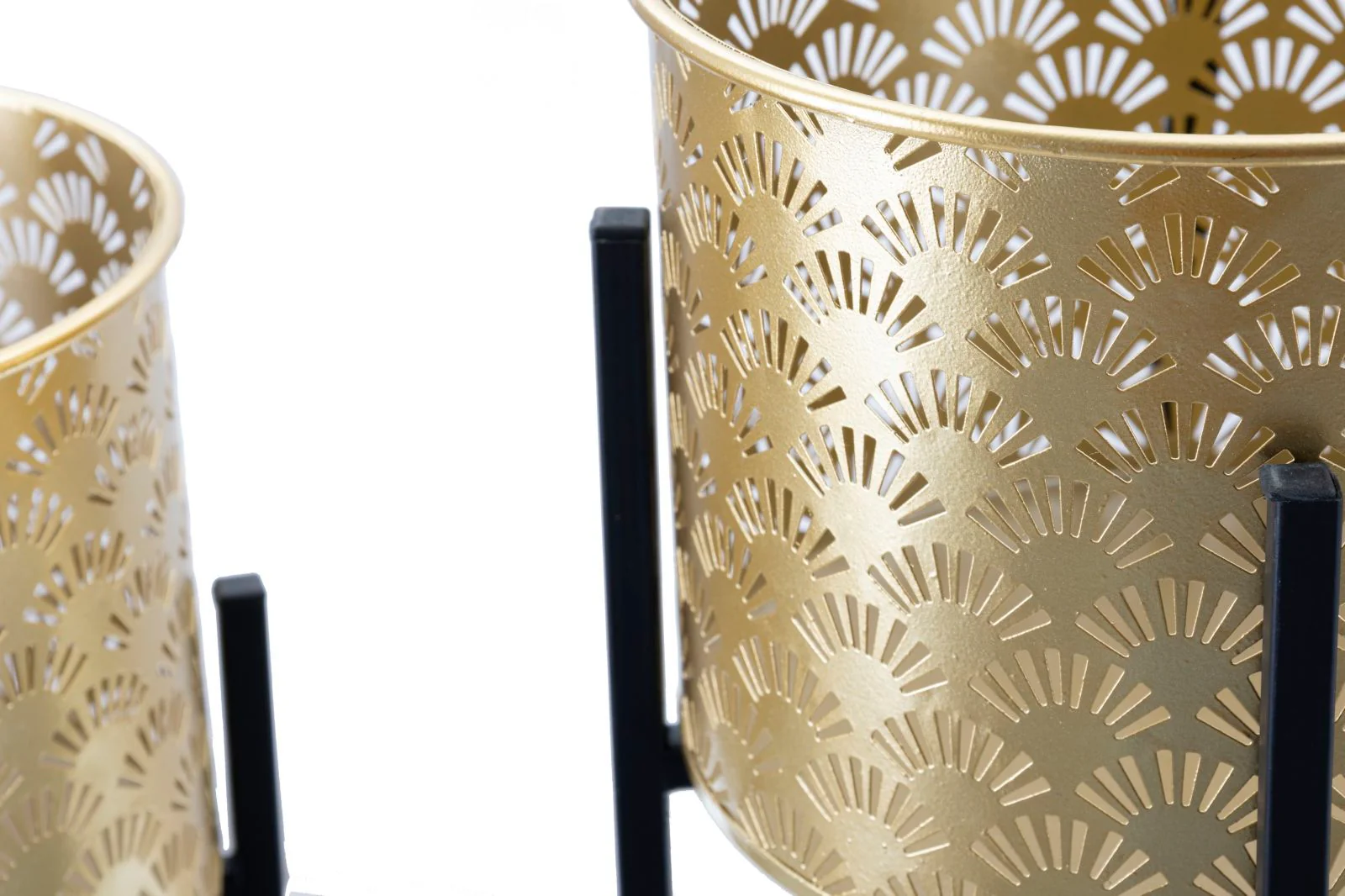 Coppia di Portavasi Eleganti Glissy Stand - Ø 21x38 e 19x28 cm - Image 3