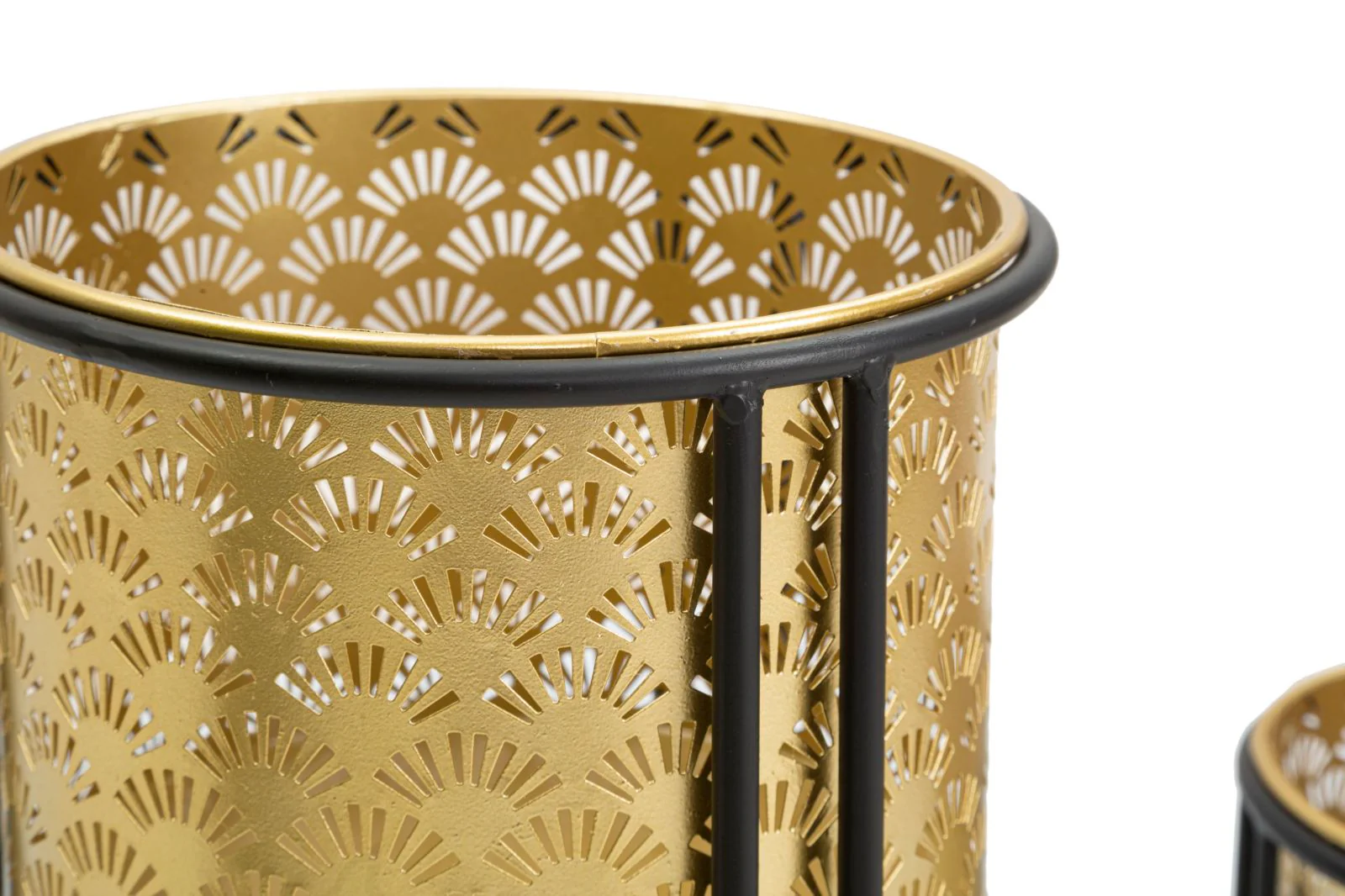 Coppia di Vasi Glissy Stand Eleganti - Ø 21x40 e 19x22 cm - Image 2