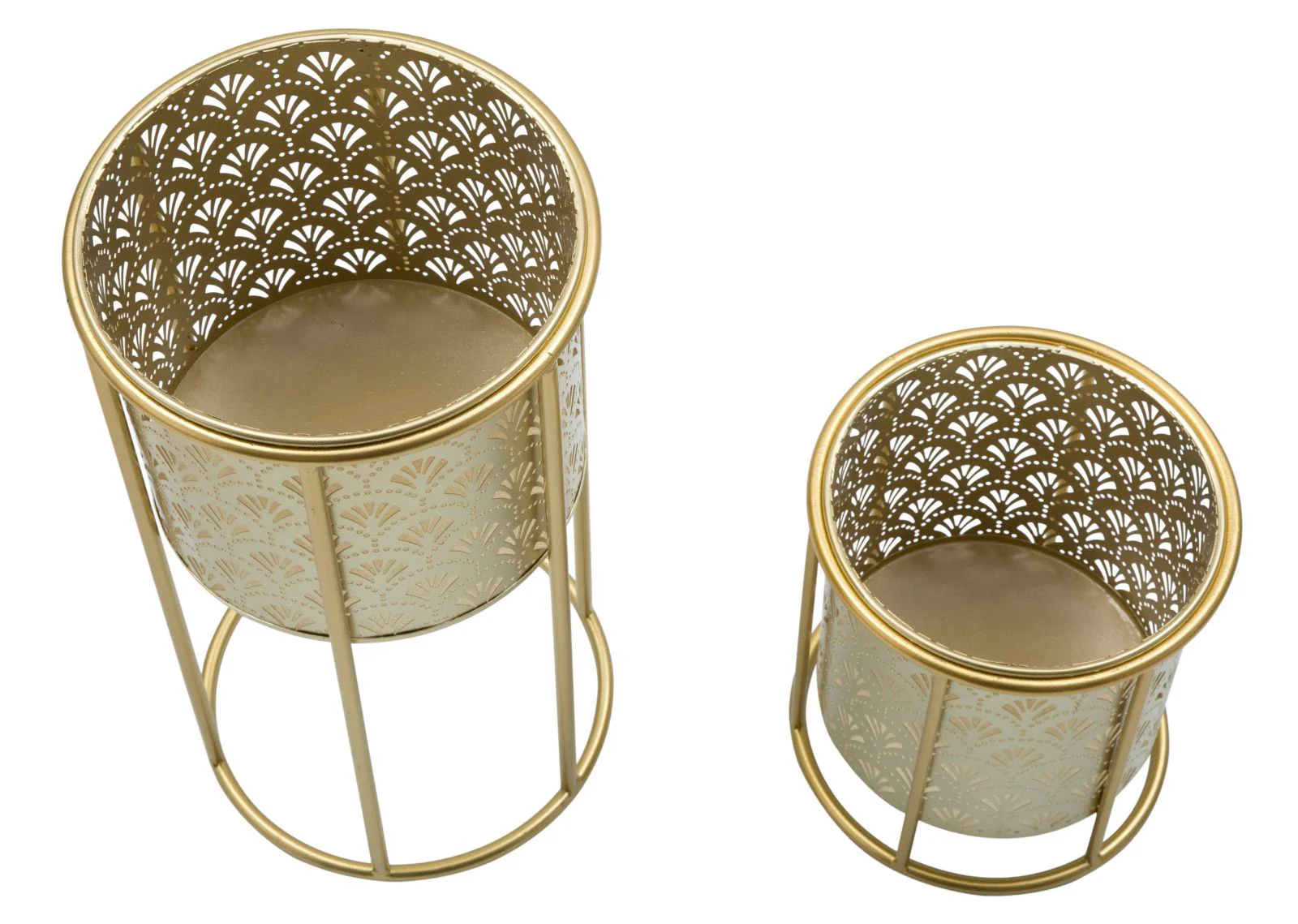 Coppia di Vasi Golvy Eleganti - Diametro 21 cm, Altezza 40 cm e 19x22 cm - Image 2