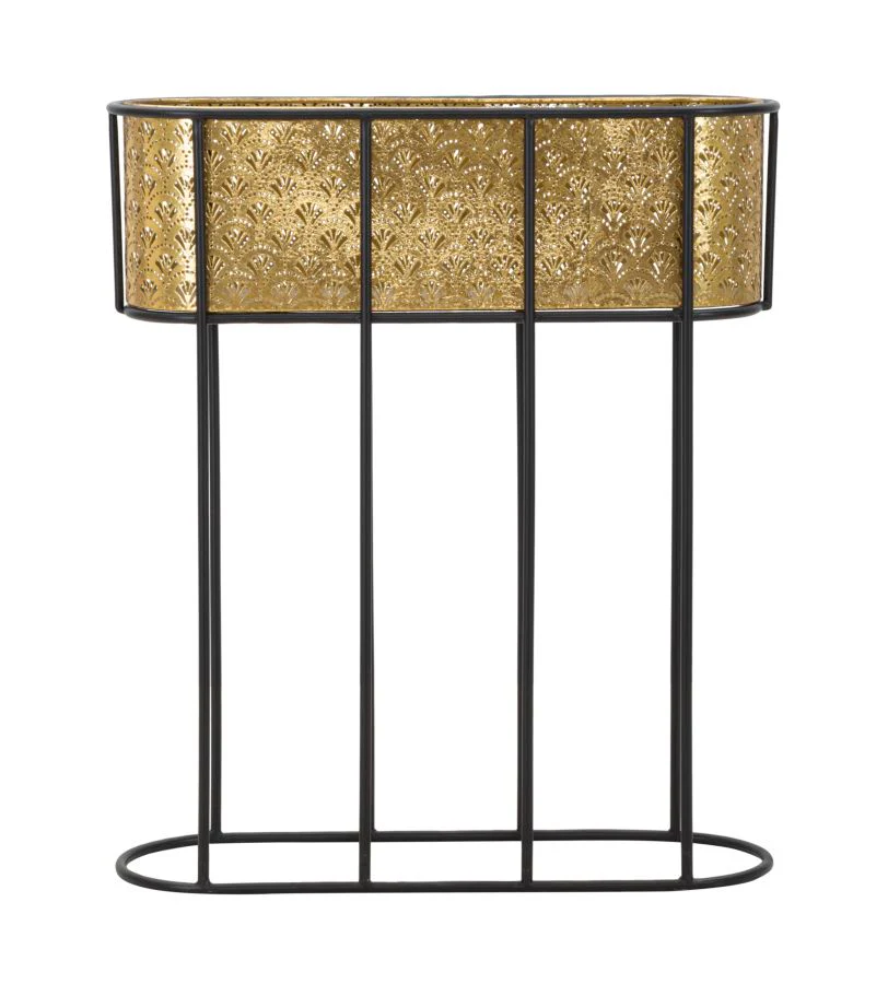 Portavasi Ovale in Metallo - 60x20x70 cm Elegante - Image 2