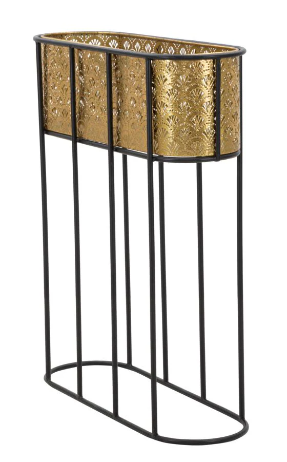 Portavasi Ovale in Metallo - 60x20x70 cm Elegante - Image 3