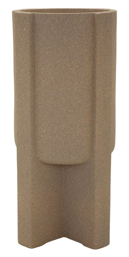 Vaso Da Esterno Moai Diametro 39 Cm Altezza 80,5 Cm Apertura 30 Cm Poliresina Decorativo Contemporaneo