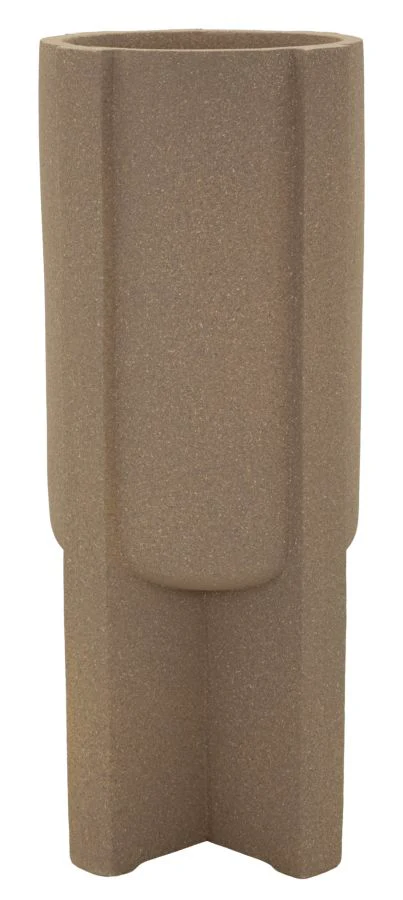 Vaso Da Esterno Moai In Polyresina Diametro 42 Cm Altezza 101 Cm Apertura 34 Cm Imponente