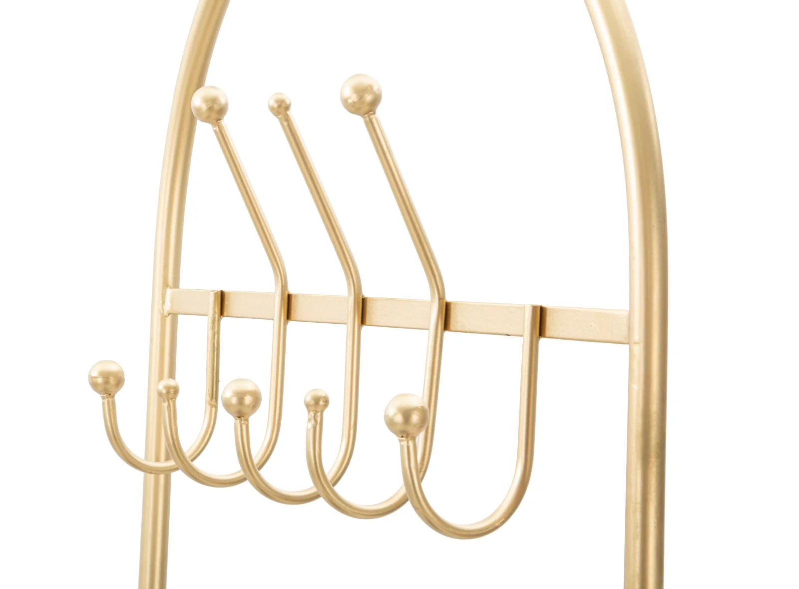 Panca multifunzionale in metallo dorato con appendiabiti e ripiano per scarpe cm 80x38,5x180 - Image 4